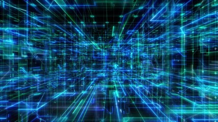 Technology Interface Computer Circuit Data Digital Screen Background Loop