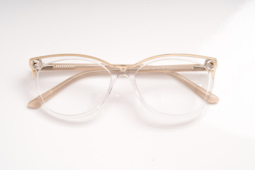 glasses on a white