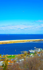 Wall Mural - View on Houses and Atlantic Ocean from light house reflex