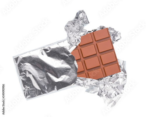 Milk Chocolate Bar In Opened Foil Isolated On White Background Milk Chocolate Bar Half In Foil Isolated Top View Stock Photo Adobe Stock Milk Chocolate Bar In Opened Foil Isolated On White Background Milk Chocolate Bar Half In Foil Isolated Top View Stock Photo Adobe Stock