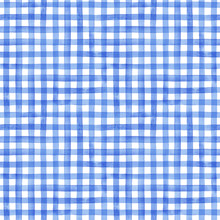 Watercolor Gingham, Seamless Vector Pattern	
