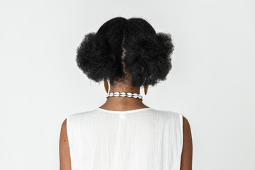 Sticker - African American woman in a white top