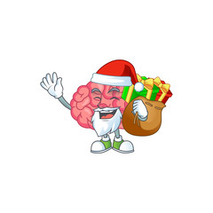 Wall Mural - Santa brain Cartoon character design with sacks of gifts