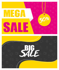 Poster - big and mega sale commercial banner poster