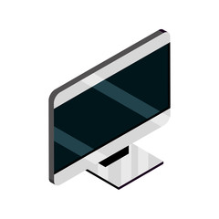 Poster - monitor computer device gadget technology isometric isolated icon