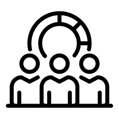 Poster - Team recruiter icon. Outline team recruiter vector icon for web design isolated on white background