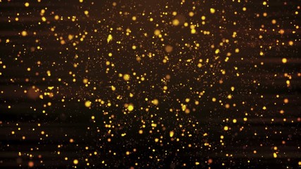 Wall Mural - seamless loop animation. magical shimmering light. gold sparkling glitter star dust trail. golden sh