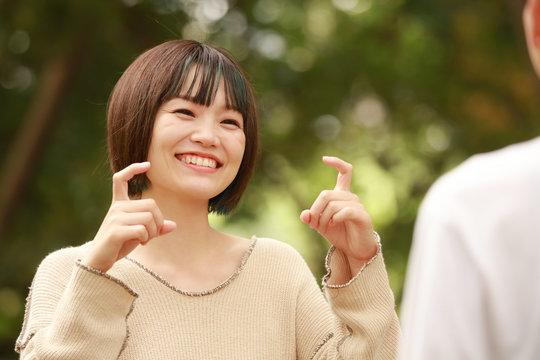 
手話「あいさつ」