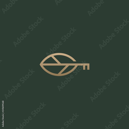Abstract Luxury Leaf Key Logo Design Template Buy This Stock Vector And Explore Similar Vectors At Adobe Stock Adobe Stock