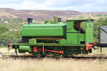 A Vintage Saddleback Shunting Steam Train Engine.