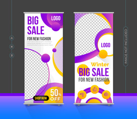 Wall Mural - Rollup banner or x-banner design template