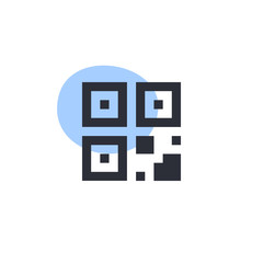 Wall Mural - QR Code -  Modern App Button