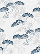 pine bamboo sketch vector japanese chinese design seamless pattern