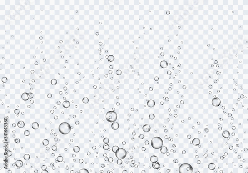 Bubbles underwater texture isolated on transparent background Tableau sur Toile