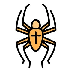 Poster - Cross spider icon. Outline cross spider vector icon for web design isolated on white background