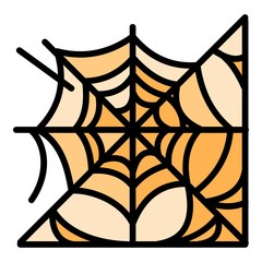 Poster - Spider web icon. Outline spider web vector icon for web design isolated on white background