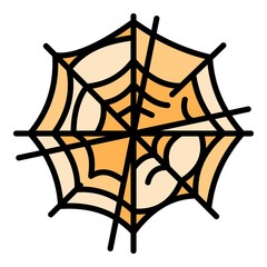 Poster - Old spider web icon. Outline old spider web vector icon for web design isolated on white background