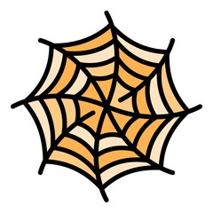Poster - Spiral spider web icon. Outline spiral spider web vector icon for web design isolated on white background