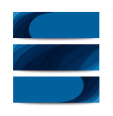 Poster - blue curve template background vector illustration EPS10