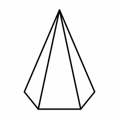 Wall Mural - Hexagonal pyramid icon