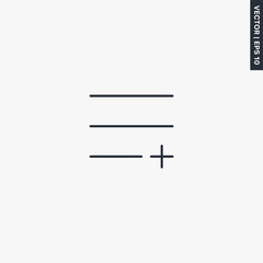 Fototapete - Add to list, linear style sign for mobile concept and web design