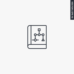 Poster - Workflow, linear style sign for mobile concept and web design