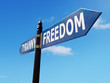 Freedom vs Tyranny signpost