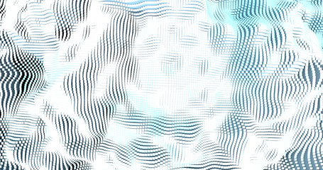 Wall Mural - abstract grid shape landscape background. 3d rendering