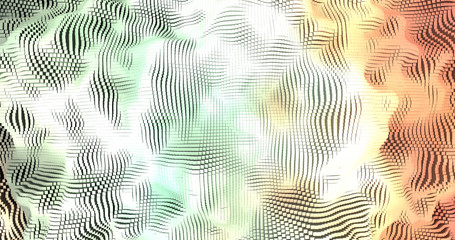 Wall Mural - Abstract grid shape landscape background. 3D rendering