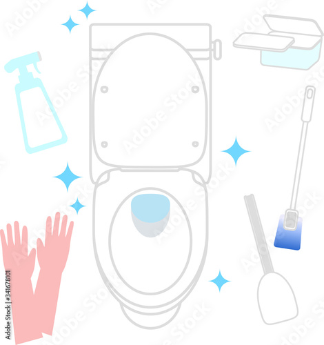 トイレとトイレ掃除用具のイラスト Comprar Este Vector De Stock Y Explorar Vectores Similares En Adobe Stock Adobe Stock