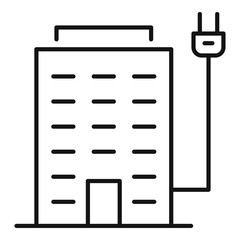 Poster - Autonomous city house icon. Outline autonomous city house vector icon for web design isolated on white background