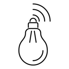 Poster - Smart modern bulb icon. Outline smart modern bulb vector icon for web design isolated on white background