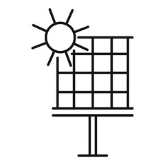 Poster - solar energy panel icon. outline solar energy panel vector icon for web design isolated on white bac