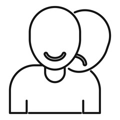 Poster - health bipolar disorder icon. outline health bipolar disorder vector icon for web design isolated on