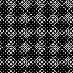 Poster - Abstract seamless circle pattern background design - monochrome vector graphic