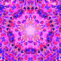 Poster - Geometrical dynamic radial tiled pattern mosaic background - psychedelic colorful abstract vector illustration