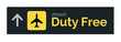 © kolonko - Airport duty free sign icon. Travel label vector duty free symbol.