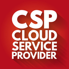 Poster - csp - cloud service provider acronym technology business concept background