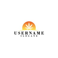 Wall Mural - cannabis logo design concept vector