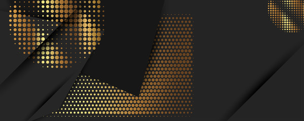 Aufkleber - Christmas gold design black background abstract shiny color golden
