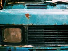 Close-up Of Old Rusty Car