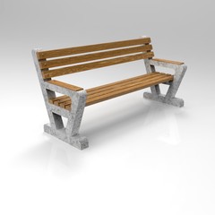 3d render bench Betonbank Bituma 109 2 