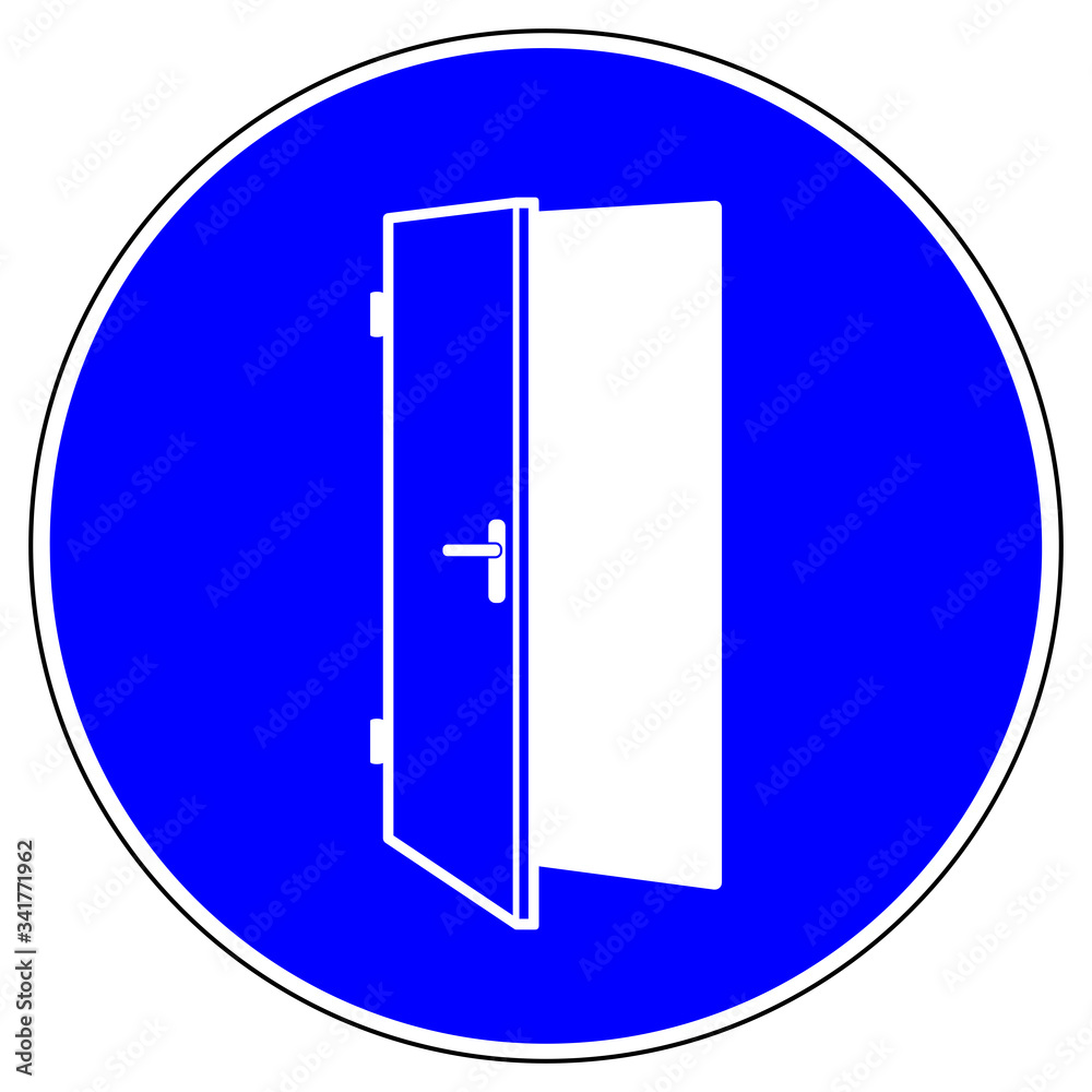 Offen shas613 SignHealthAndSafety shas - german - Gebotszeichen: Tür offen ...
