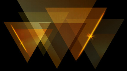 Poster - Abstract geometric background with gold triangle shapes. Concept gold luxury retro style with dynamic composition for poster. Triangle geometry abstract vector illustration for header, banner, card.