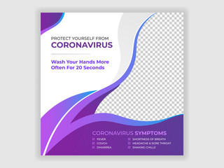 Wall Mural - Coronavirus banner or health care medical banner 