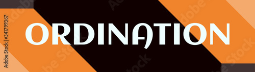 Fotografía Ordination - text written on simple clear background