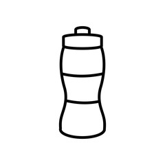 Poster - water bottle icon, line style