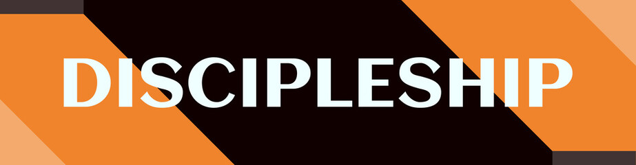Wall Mural - Discipleship - text written on simple clear background
