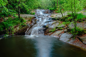 Flowing stream of water in the Natural Parc of Monsteny (Catalonia, Spain)