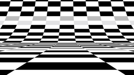 Poster - Pixelated digital screen texture with a monochromatic black and white random changing pattern. Color animation